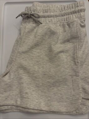 Light Heathered Knit Lounge Shorts - Neutral Grey